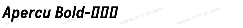 Apercu Bold字体转换